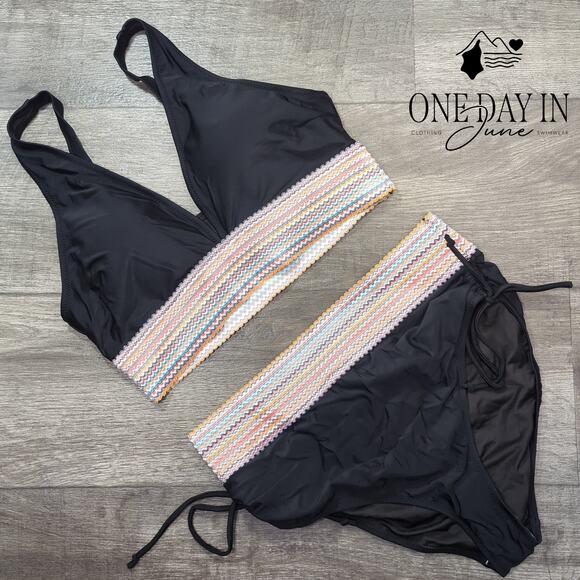 Blooming Jelly High Waist Bikini Swimsuit Size L - Picture 2 of 6